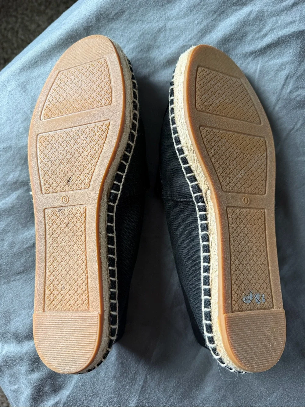 Tory Burch Poppy Black Logo Espadrille Slip-On
